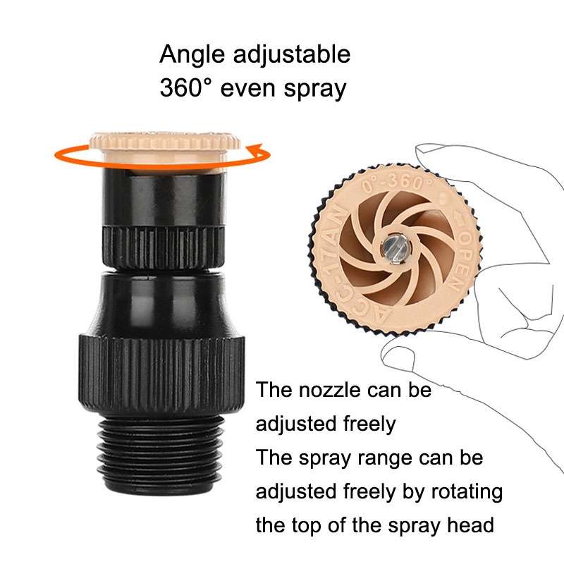 Roof Cooling Sprinkler 360 Degree Adjustable Automatic Sprinkler(Base+Sprayer)