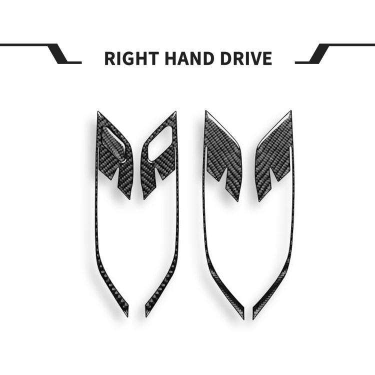 For BMW X1 F48/X2 F39 5pcs /Set Right-Hand Drive Door Handle Frame Sticker(Black)