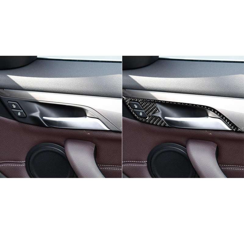 For BMW X1 F48/X2 F39 5pcs /Set Right-Hand Drive Door Handle Frame Sticker(Black)