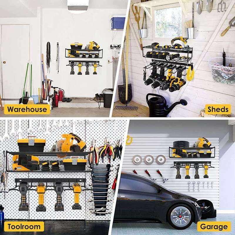 Wall Mounted Handheld Drill Tool Storage Rack, Specification: Complete set