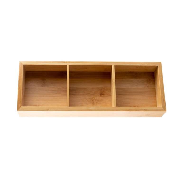 Bamboo Dried Food Box Compartment Candy Box Snack Storage Box, Specification: 3 Grids