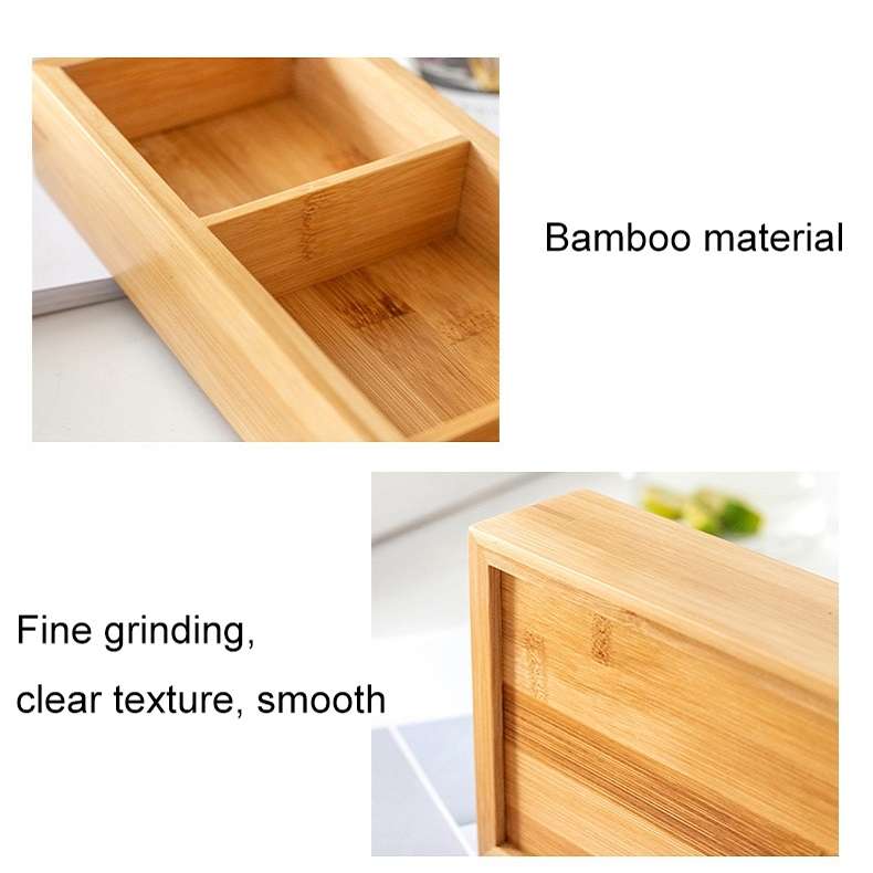 Bamboo Dried Food Box Compartment Candy Box Snack Storage Box, Specification: 3 Grids