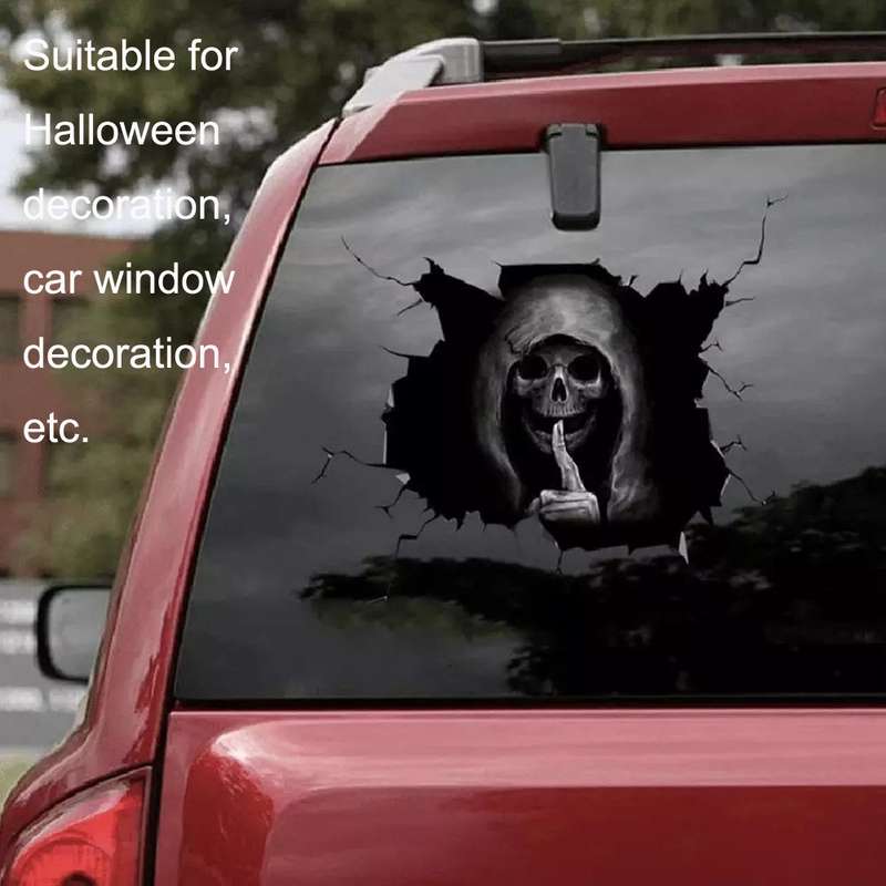 5PCS Halloween Horror Skull Car Window Sticker, Size:, Color: 30x20cm