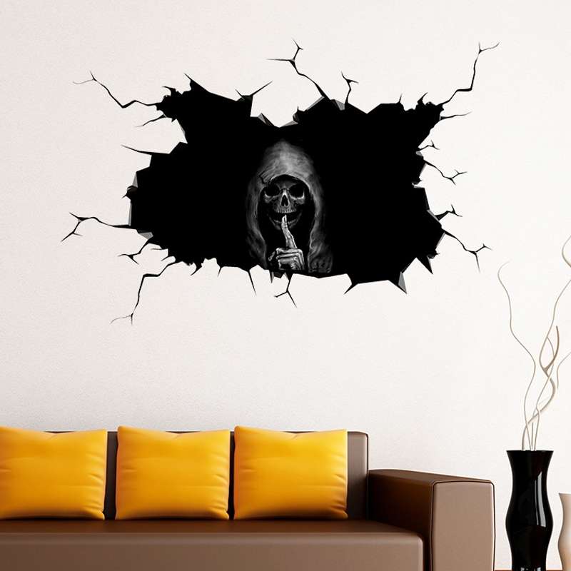 5PCS Halloween Horror Skull Car Window Sticker, Size:, Color: 30x20cm