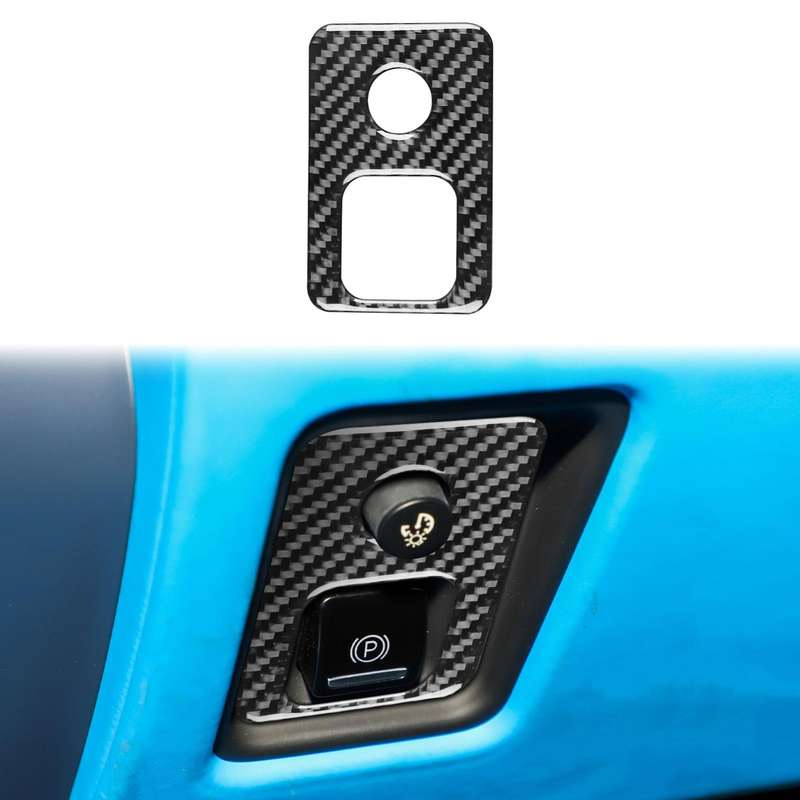For Chevrolet Corvette C8 Electronic Handbrake Switch Frame Sticker(Black)