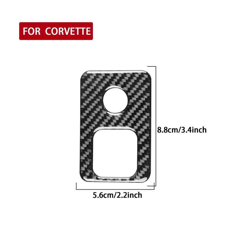 For Chevrolet Corvette C8 Electronic Handbrake Switch Frame Sticker(Black)