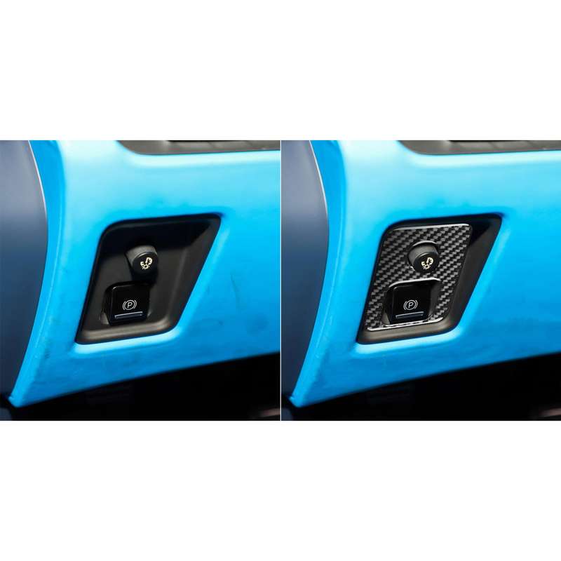 For Chevrolet Corvette C8 Electronic Handbrake Switch Frame Sticker(Black)