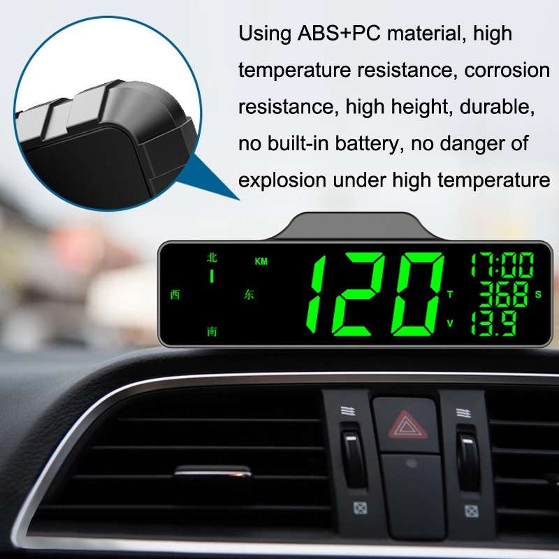 8.0 Inch Screen Car HUD Car Head-up Display Compass Multifunction GPS Speedometer