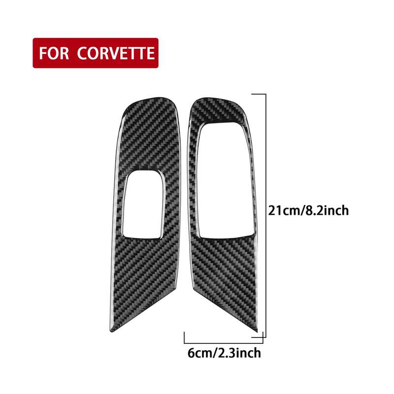 For Chevrolet Corvette C8 Right-Hand Drive Door Lift Panel Sticker(Black)