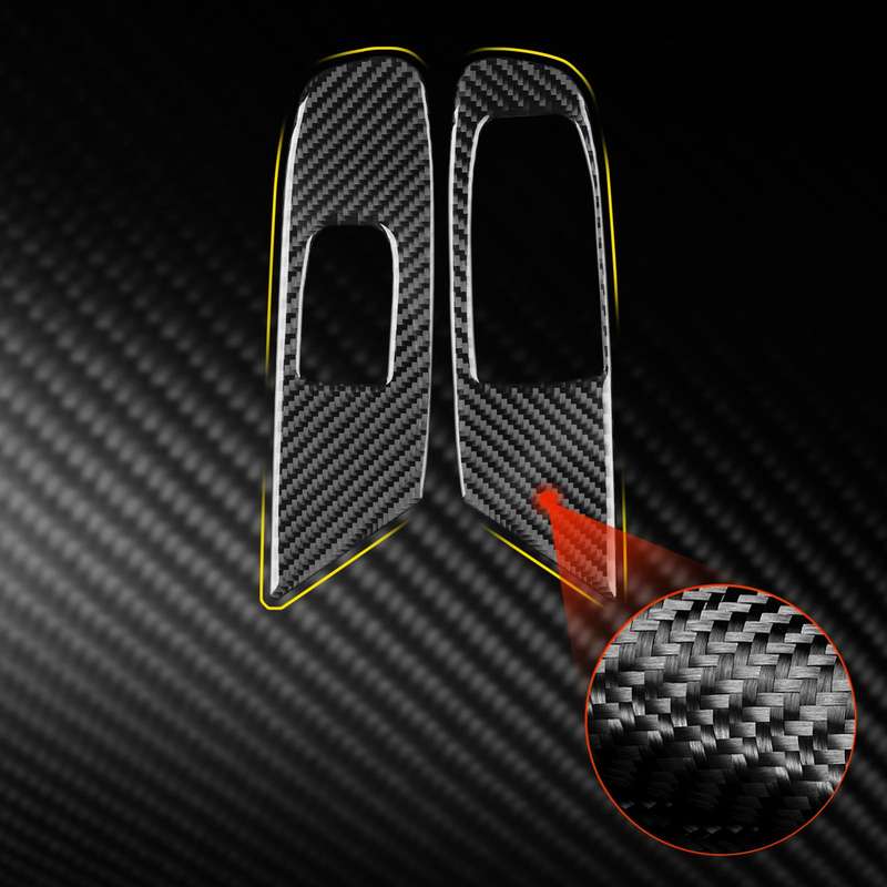 For Chevrolet Corvette C8 Right-Hand Drive Door Lift Panel Sticker(Black)