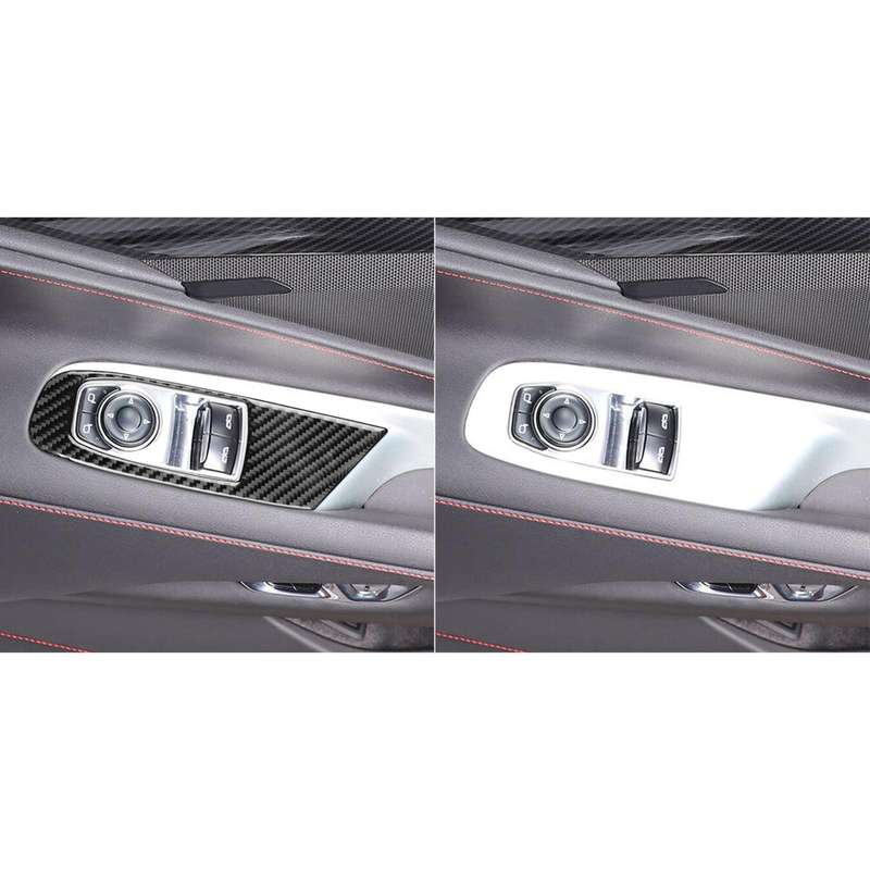 For Chevrolet Corvette C8 Right-Hand Drive Door Lift Panel Sticker(Black)