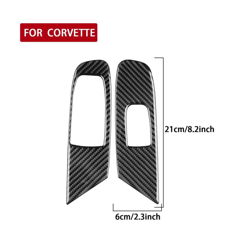 For Chevrolet Corvette C8 Left-Hand Drive Door Lift Panel Sticker(Black)
