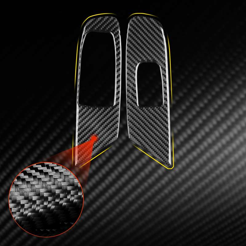 For Chevrolet Corvette C8 Left-Hand Drive Door Lift Panel Sticker(Black)