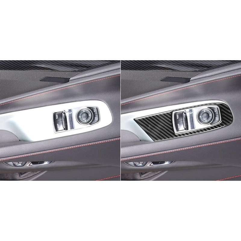 For Chevrolet Corvette C8 Left-Hand Drive Door Lift Panel Sticker(Black)