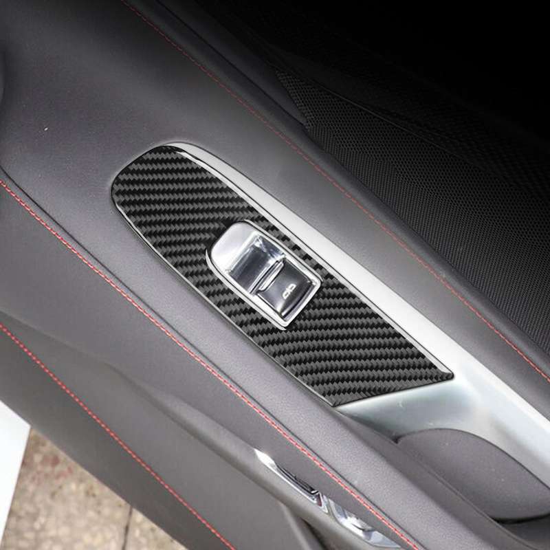 For Chevrolet Corvette C8 Left-Hand Drive Door Lift Panel Sticker(Black)