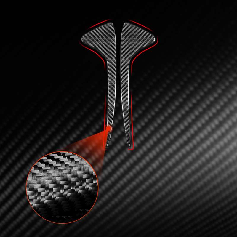 For Chevrolet Corvette C8 2pcs /Set Front Groove Side Decoration Sticker(Black)