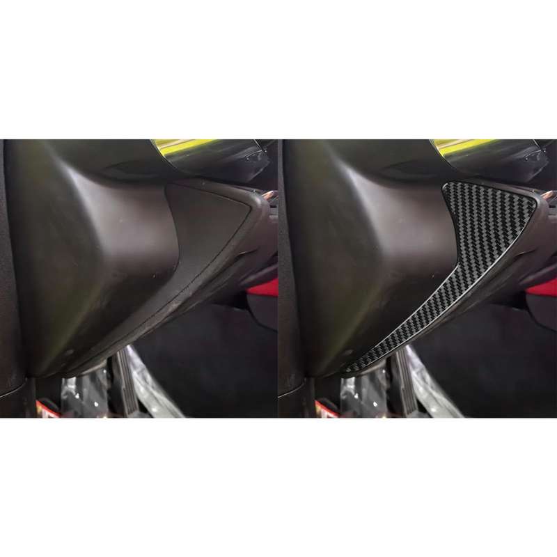 For Chevrolet Corvette C8 2pcs /Set Front Groove Side Decoration Sticker(Black)