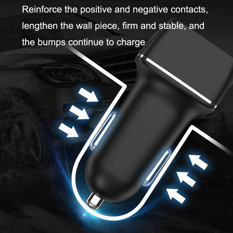 One For Four Car Charger QC3.0 Fast Charge 4USB Car Front And Rear Seat Car Charger, Style: Upgraded