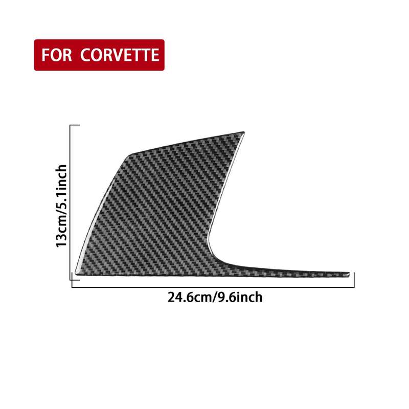 For Chevrolet Corvette C8 Left-Hand Drive Main Driver Side Decorative Stickers(Black)