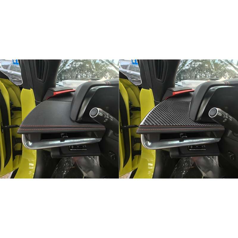 For Chevrolet Corvette C8 Left-Hand Drive Main Driver Side Decorative Stickers(Black)