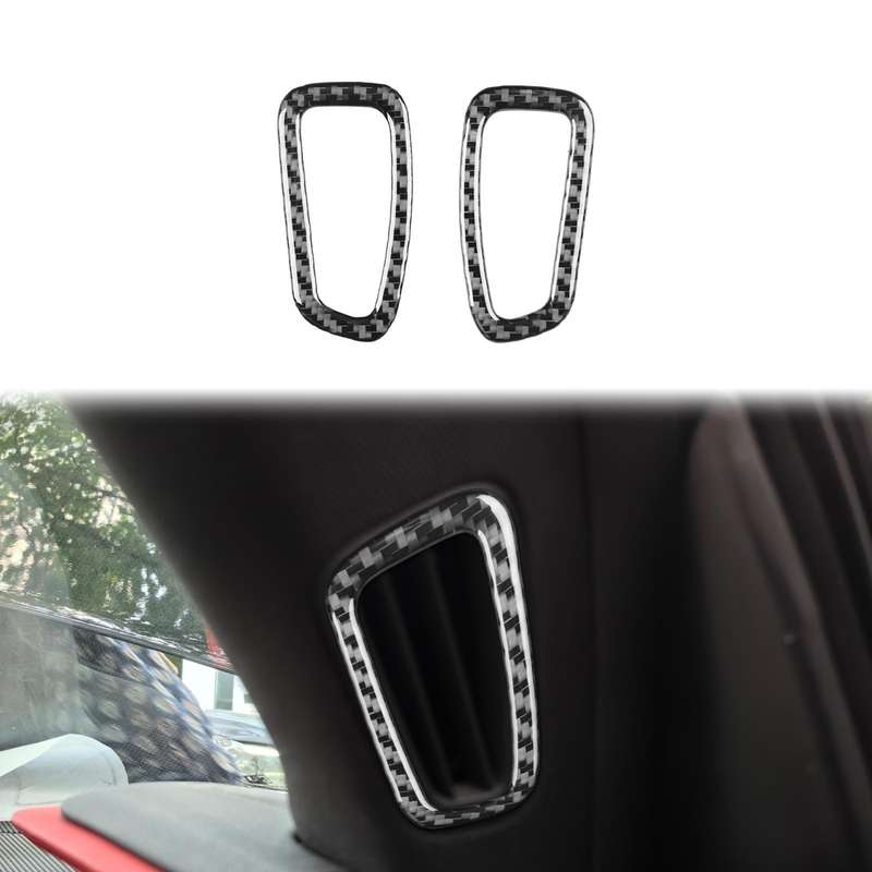 For Chevrolet Corvette C8 2pcs /Set A-Pillar Air Outlet Decorative Stickers(Black)
