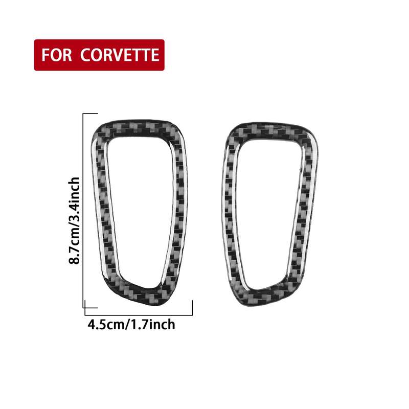 For Chevrolet Corvette C8 2pcs /Set A-Pillar Air Outlet Decorative Stickers(Black)
