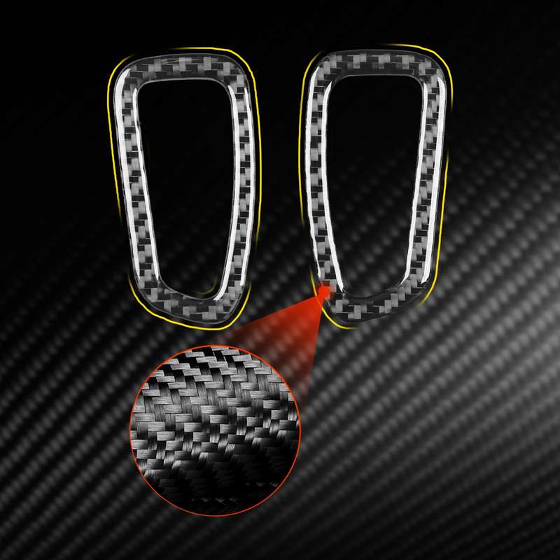 For Chevrolet Corvette C8 2pcs /Set A-Pillar Air Outlet Decorative Stickers(Black)