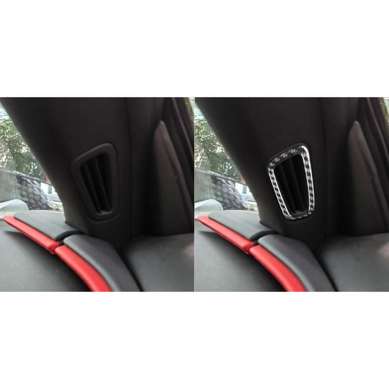 For Chevrolet Corvette C8 2pcs /Set A-Pillar Air Outlet Decorative Stickers(Black)