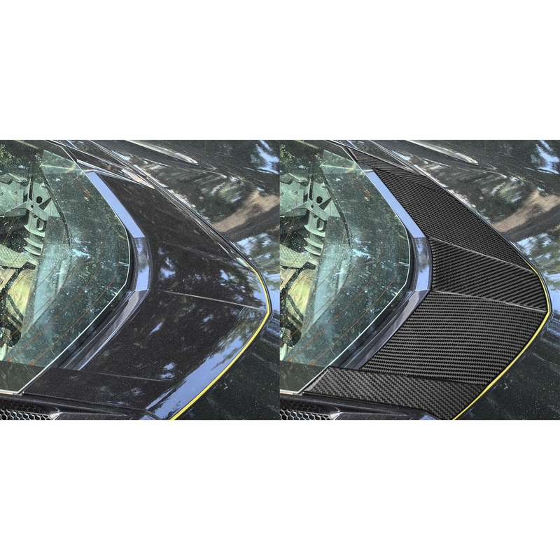 For Chevrolet Corvette C8 5pcs /Set Engine Under-Mount Stickers(Black)