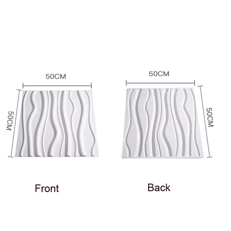 PVC Material Stereo 3D Shooting Background Board Photo Props,50 X 50cm(D095 Square Brick White)