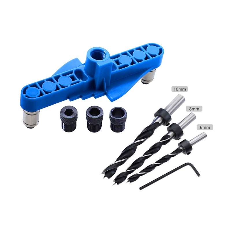 DIY Woodworking Hole Locator Self-Centering Marker, Model: Blue Drill Bit