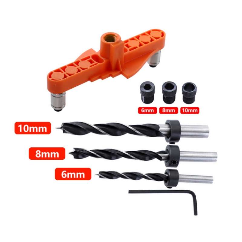 DIY Woodworking Hole Locator Self-Centering Marker, Model: Orange Drill Bit