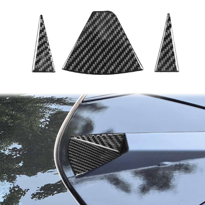 For Chevrolet Corvette C8 Rear Camera Triangle Sticker(Black)