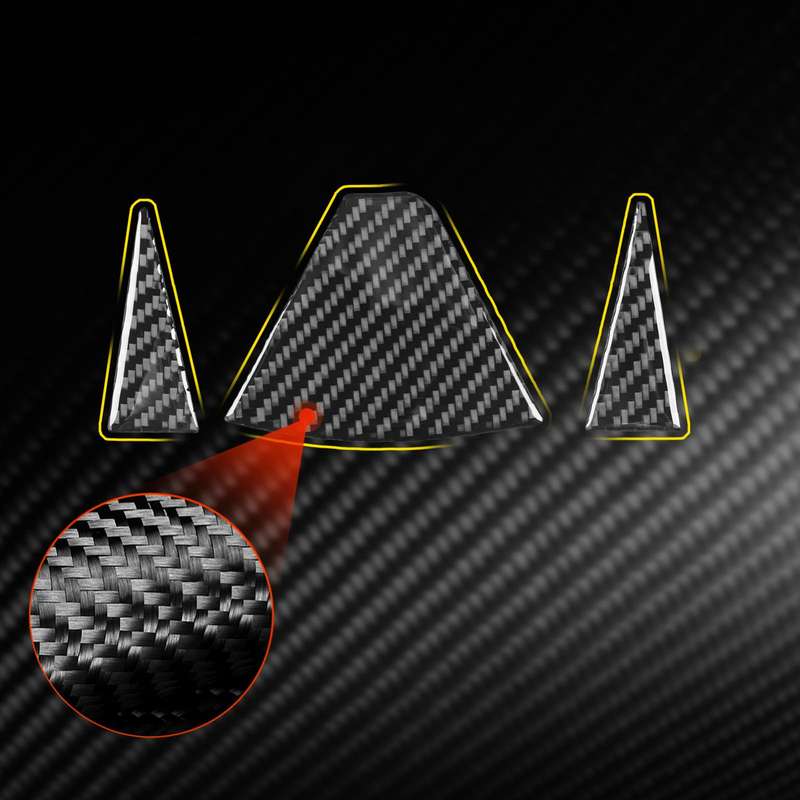 For Chevrolet Corvette C8 Rear Camera Triangle Sticker(Black)