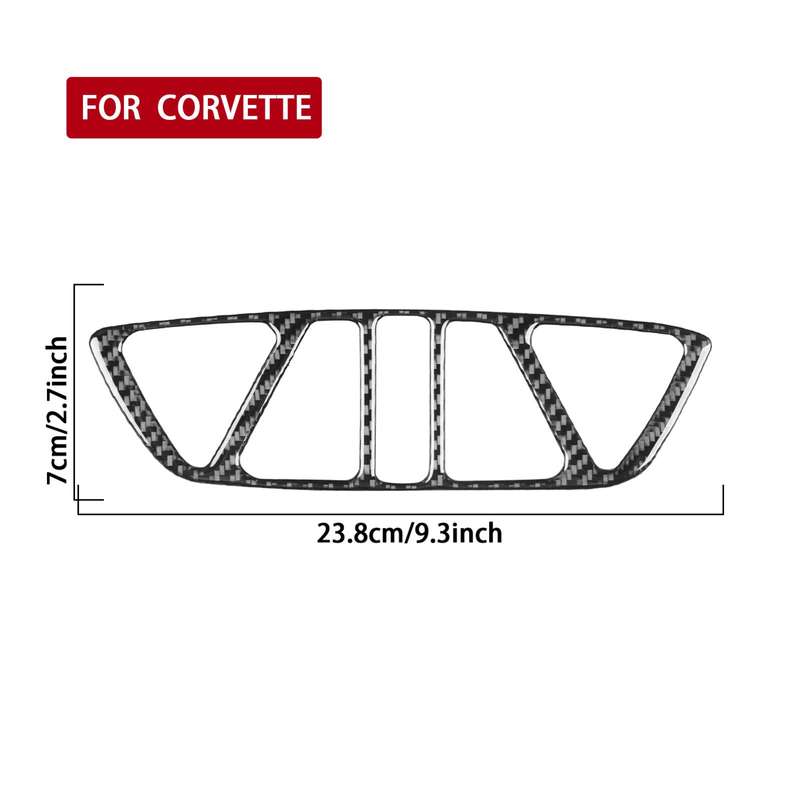 For Chevrolet Corvette C8 Trunk Buckle Decorative Sticker(Black)