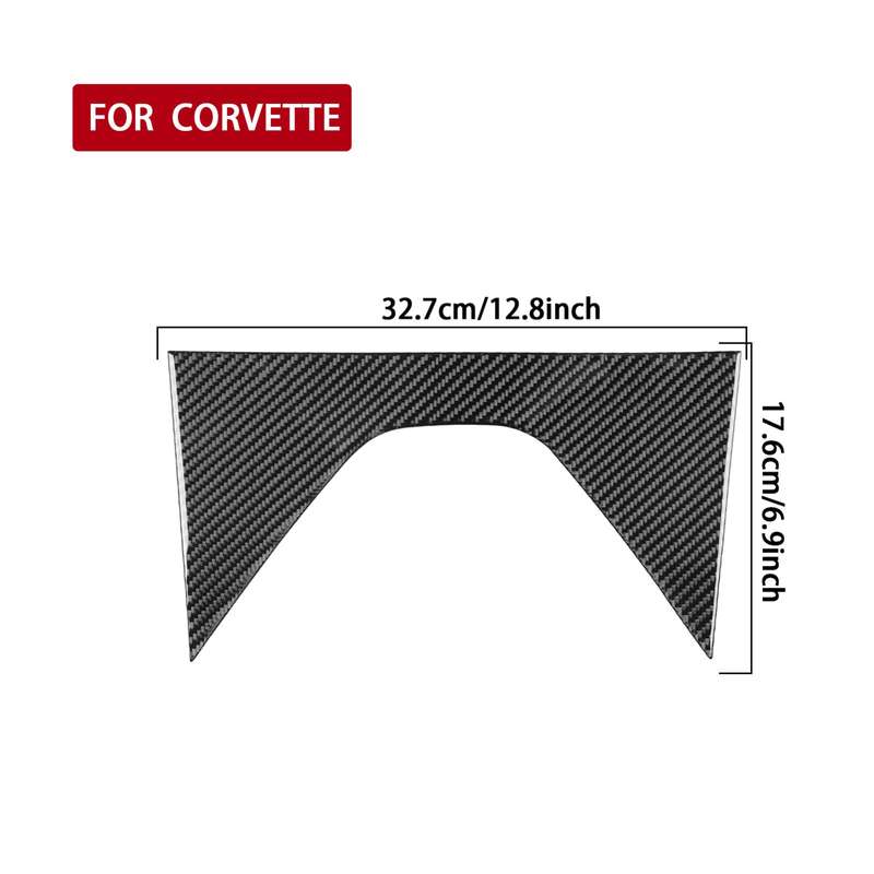 For Chevrolet Corvette C8 Roof Center Decoration Sticker(Black)