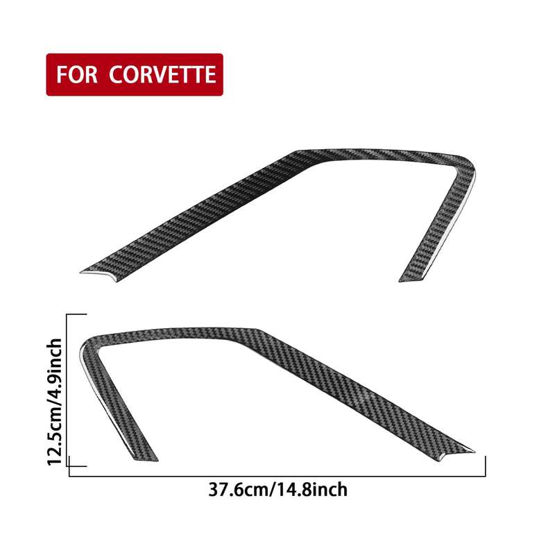 For Chevrolet Corvette C8 2pcs /Set Car Door Speaker Frame Sticker(Black)