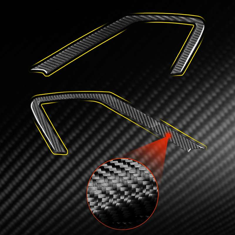 For Chevrolet Corvette C8 2pcs /Set Car Door Speaker Frame Sticker(Black)
