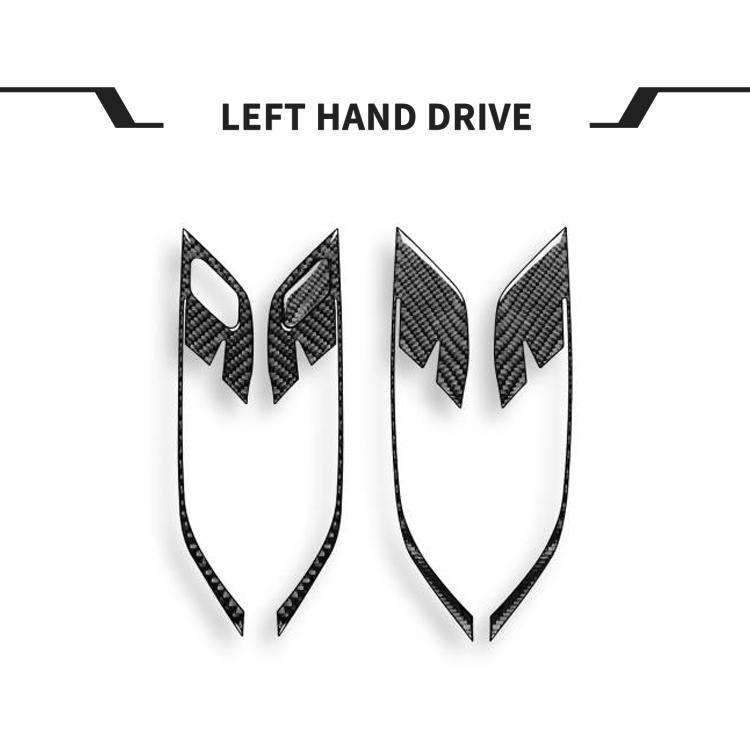 For BMW X1 F48/X2 F39 5pcs /Set Left-Hand Drive Door Handle Frame Sticker(Black)