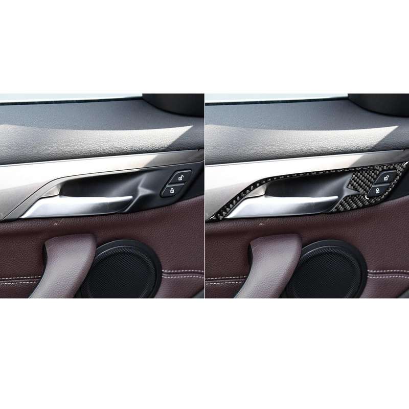 For BMW X1 F48/X2 F39 5pcs /Set Left-Hand Drive Door Handle Frame Sticker(Black)