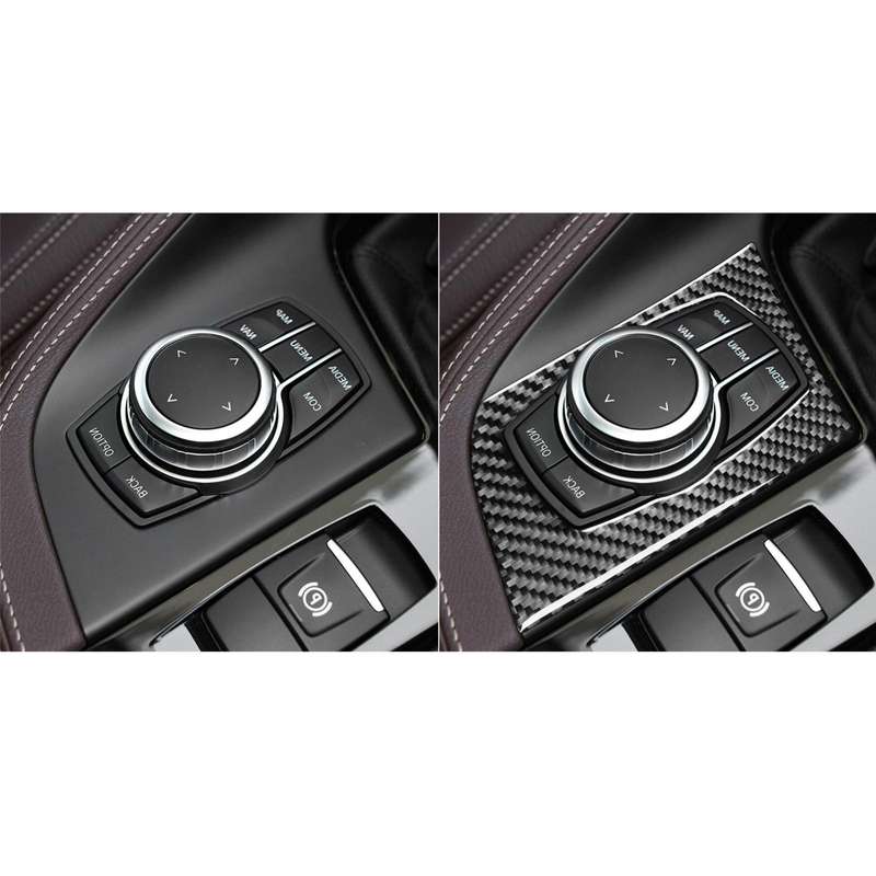 For BMW X1 F48/X2 F39 Right-Hand Drive Multimedia Knob Panel Sticker(Black)