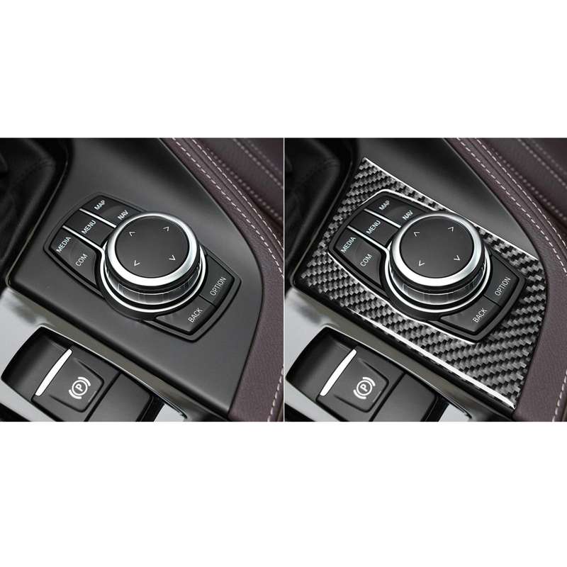 For BMW X1 F48/X2 F39 Left-Hand Drive Multimedia Knob Panel Sticker(Black)