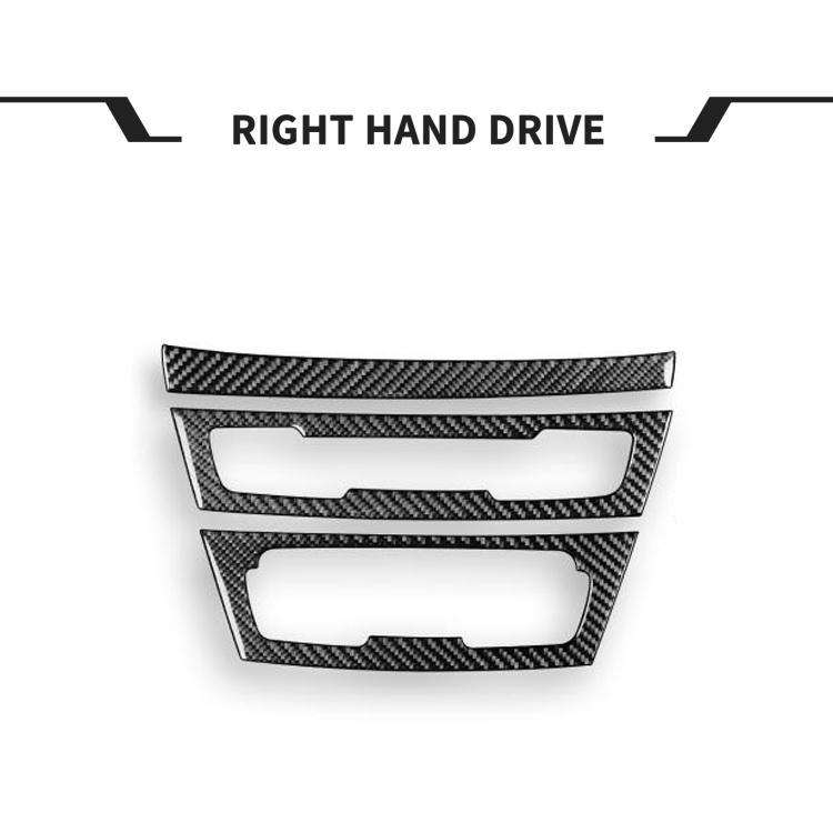 For BMW X1 F48/X2 F39 3pcs /Set Right-Hand Drive Radio + Air Conditioning Panel Sticker(Black)