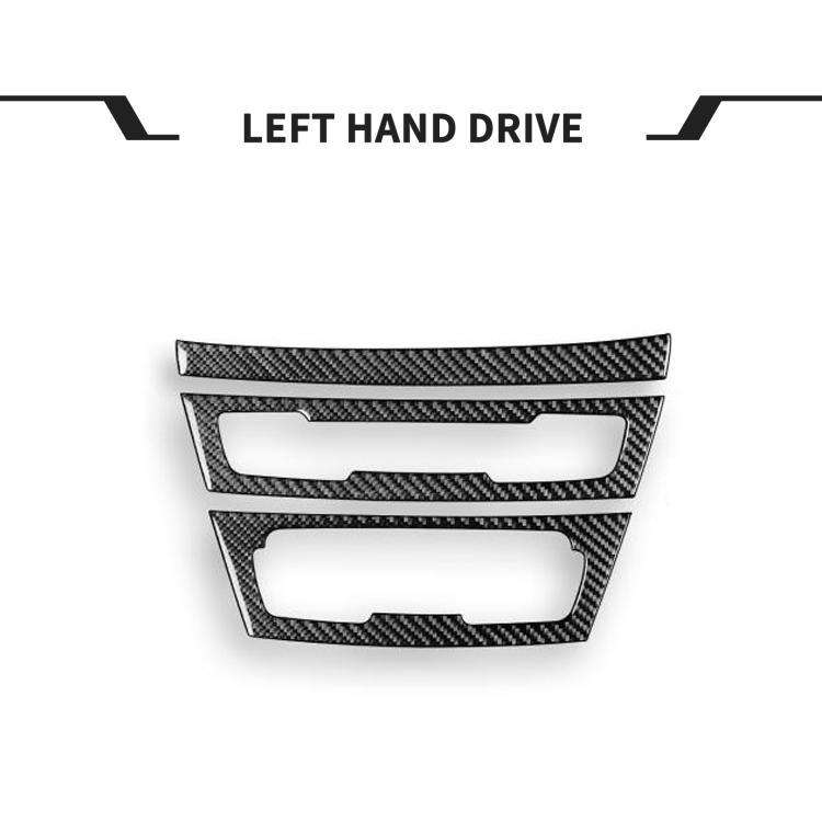 For BMW X1 F48/X2 F39 3pcs /Set Left-Hand Drive Radio + Air Conditioning Panel Sticker(Black)