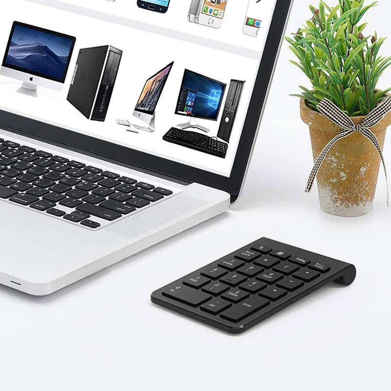 BT304 22 Keys Laptop Mini Wireless Keyboard, Spec: 2.4G (Silver Black)