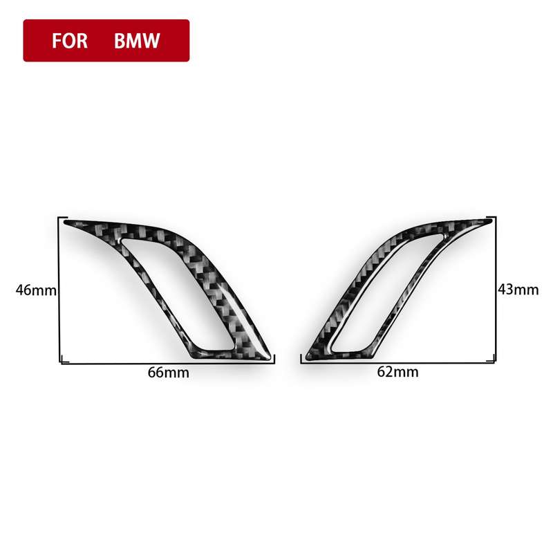 For BMW X1 F48/X2 F39 2pcs /Set Right-Hand Drive Dashboard Air Conditioner Air Vent Knob Sticker(Bla