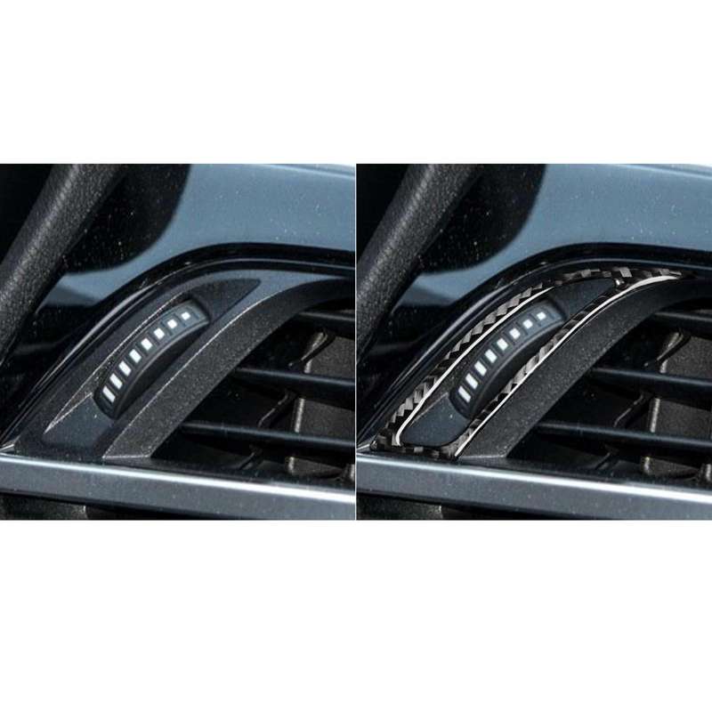 For BMW X1 F48/X2 F39 2pcs /Set Right-Hand Drive Dashboard Air Conditioner Air Vent Knob Sticker(Bla