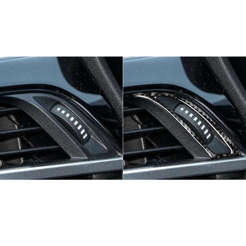 For BMW X1 F48/X2 F39 2pcs /Set Left-Hand Drive Dashboard Air Conditioner Air Vent Knob Sticker(Blac