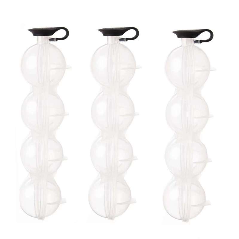 3 PCS Four -Hole Ice Hockey Model Ice Cube Maker Round Ice Ball