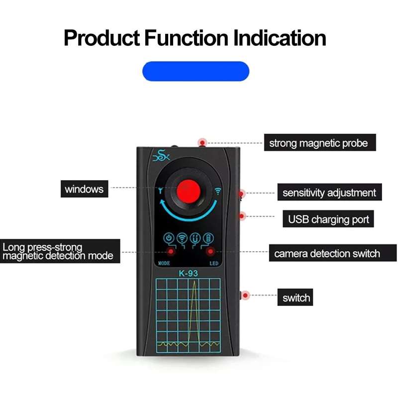 K600 Signal Detector Hotel Camera Anti-Sneak Shooting Infrared Scanning Detector